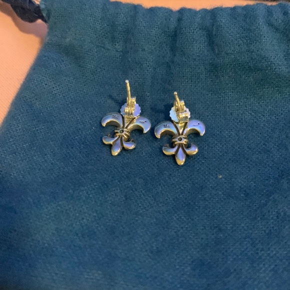 Mignon faget fleur de lis  earring and ring set Size 8 - Picture 3 of 6